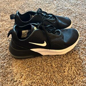 Nike Black Mesh Sneakers with White Soles